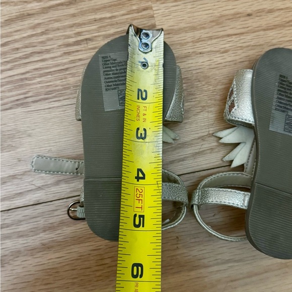 Janie and Jack Gold and Mint Kids Sandals - Picture 10 of 13